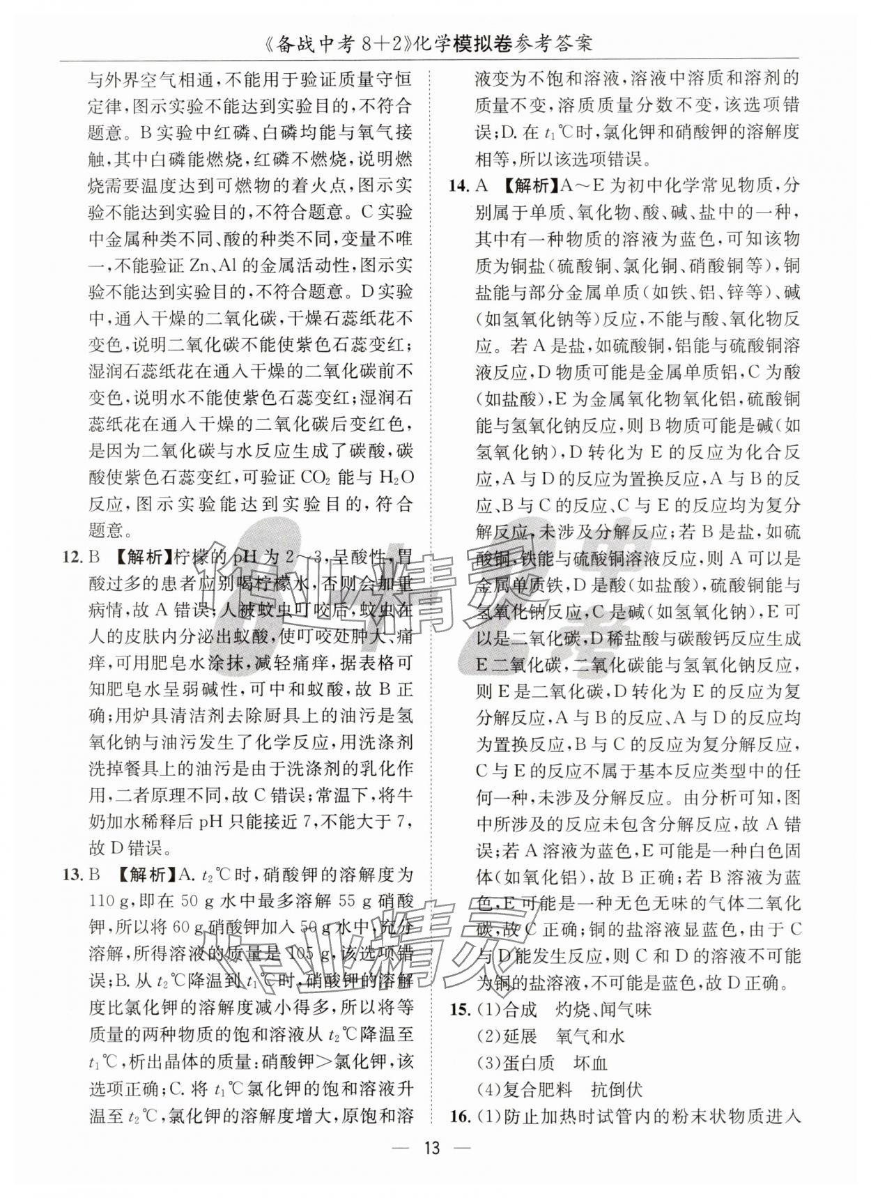 2025年中考密卷8加2化學 第13頁