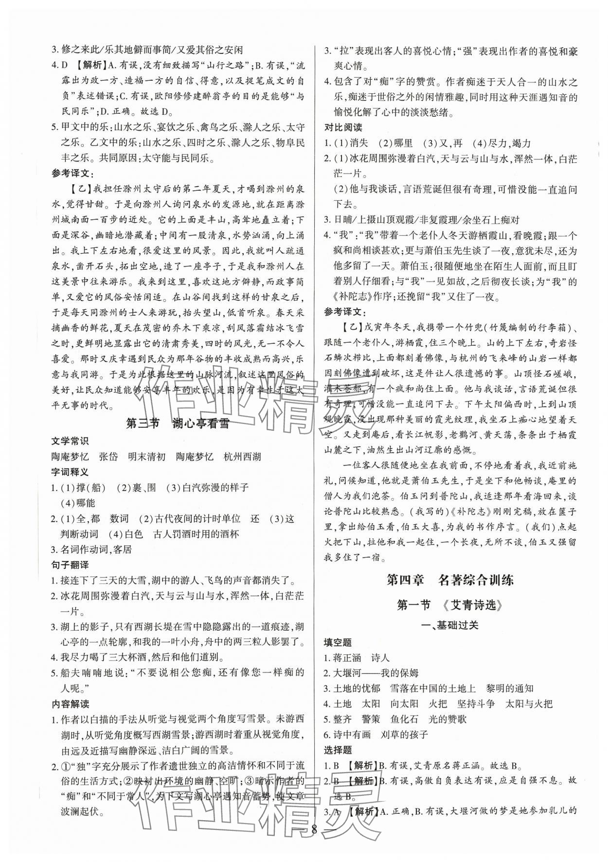 2023年基礎(chǔ)精練九年級語文全一冊人教版深圳專版 第8頁