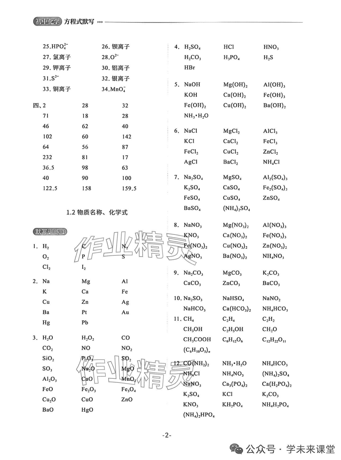 2024年初中化學(xué)方程式默寫九年級 第2頁