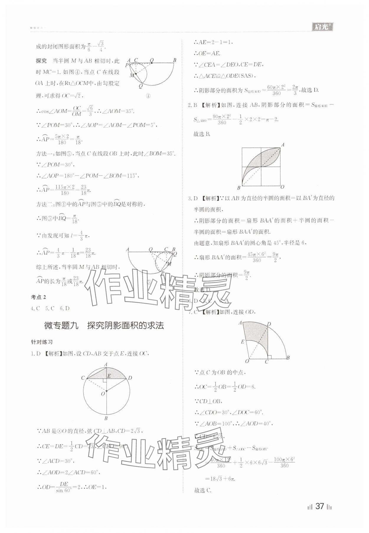 2024年中考精確制導(dǎo)數(shù)學(xué)河北專版 參考答案第37頁