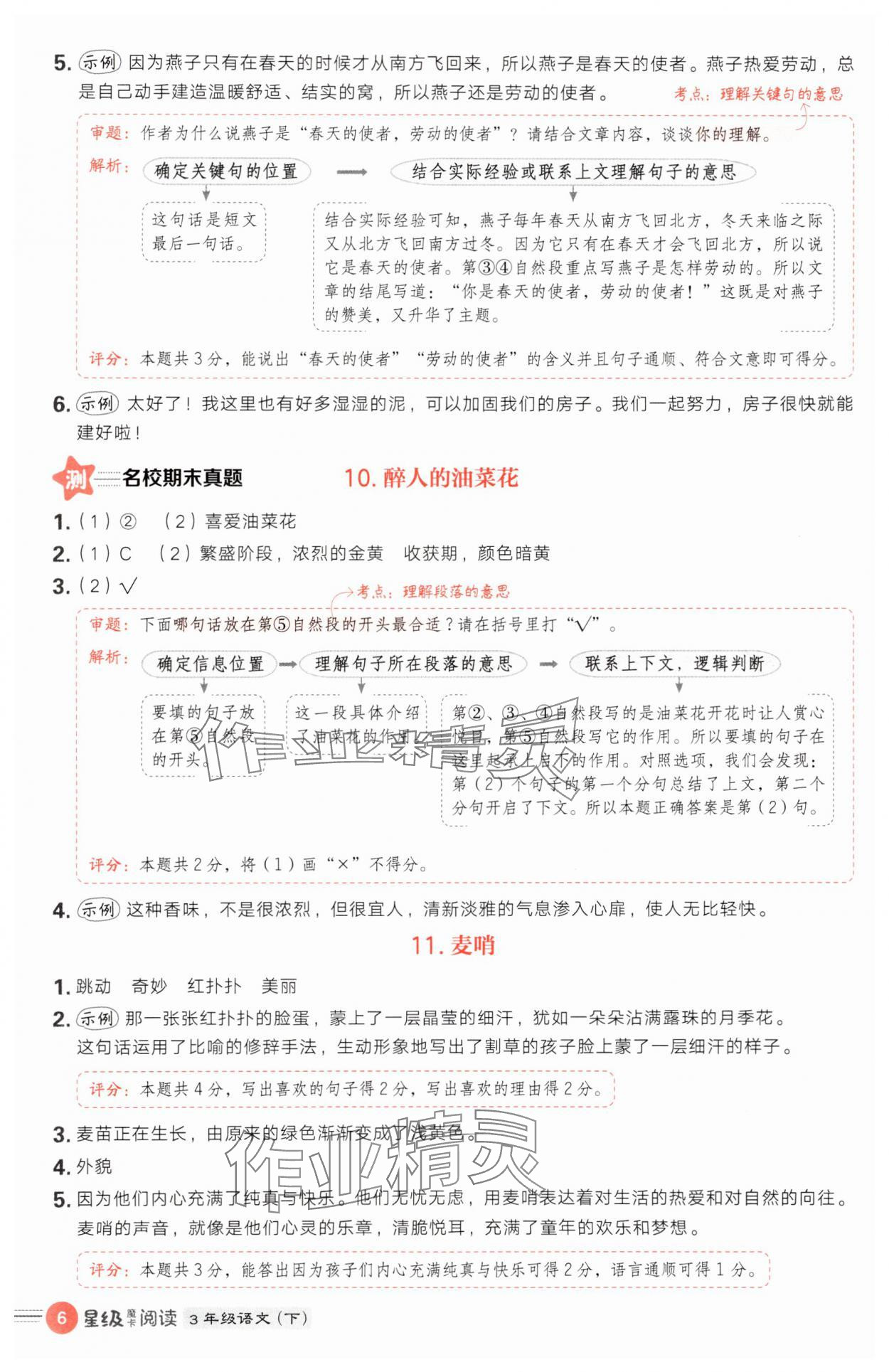 2025年魔卡閱讀目標(biāo)訓(xùn)練法三年級(jí)語(yǔ)文下冊(cè)人教版 第6頁(yè)