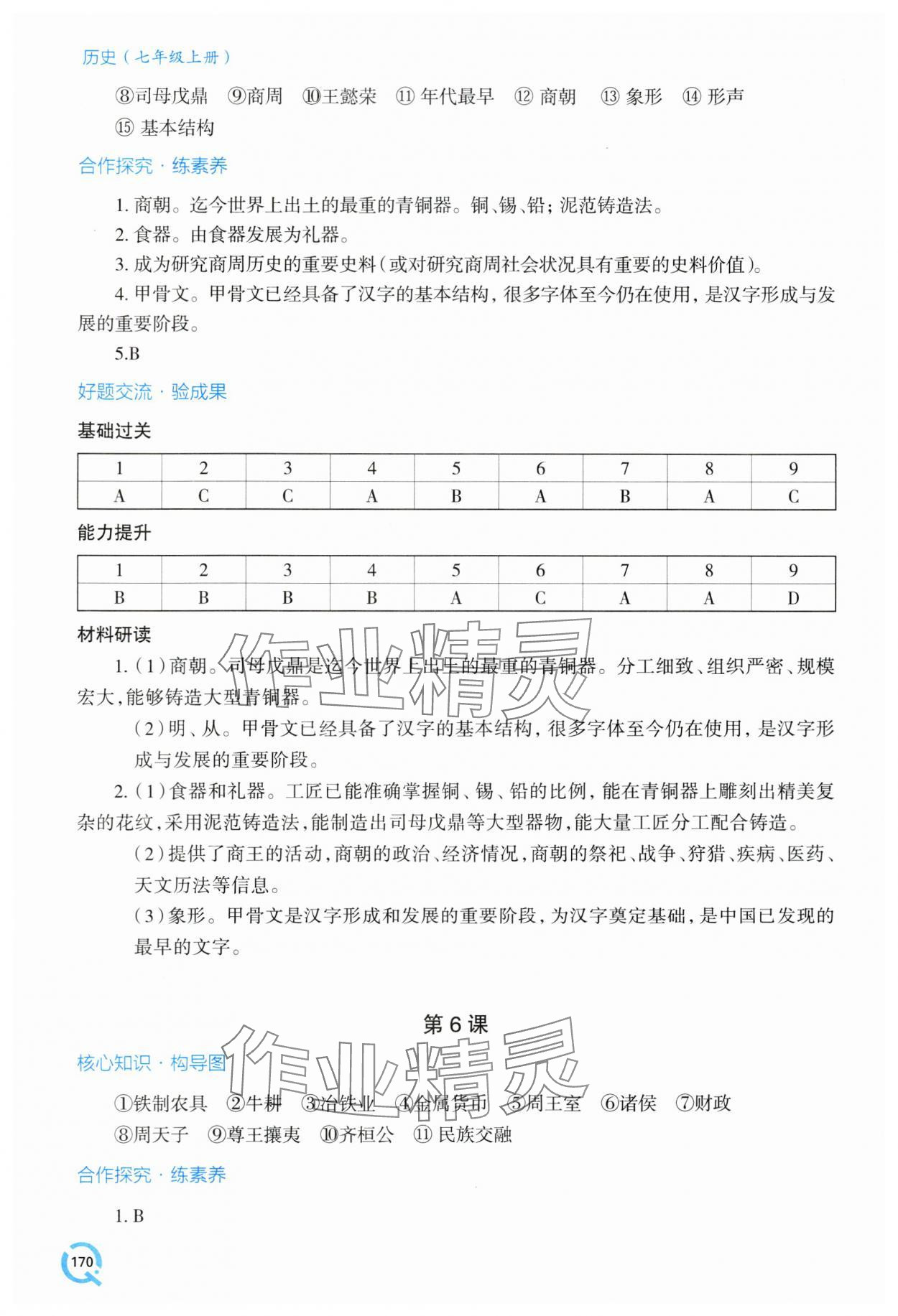 2023年新課堂學習與探究七年級歷史上冊人教版 第6頁