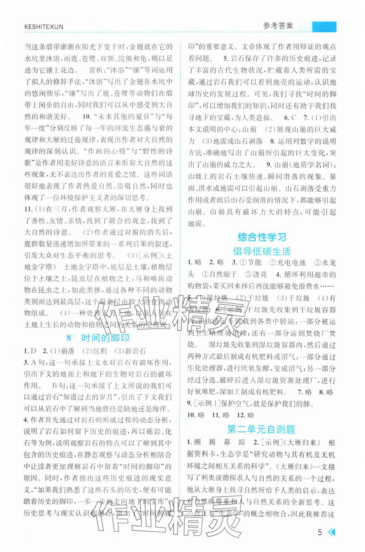 2025年課時特訓八年級語文下冊人教版 第5頁