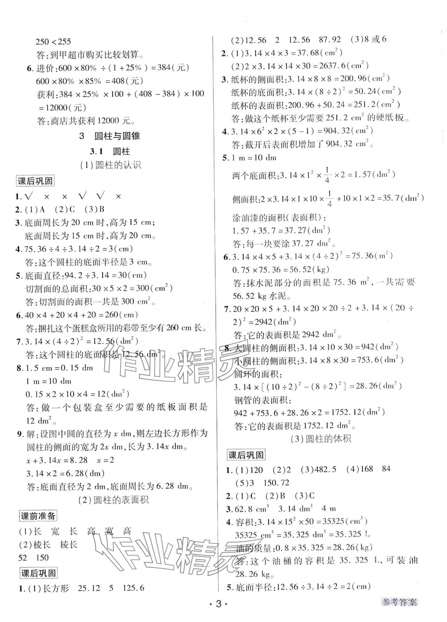 2024年教学大典 六年级数学下册人教版 第3页