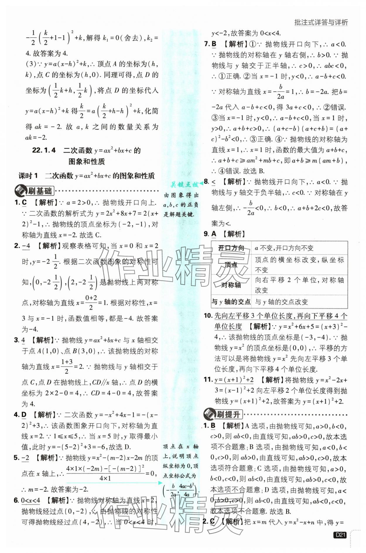 2024年初中必刷題九年級(jí)數(shù)學(xué)上冊(cè)人教版 參考答案第21頁(yè)