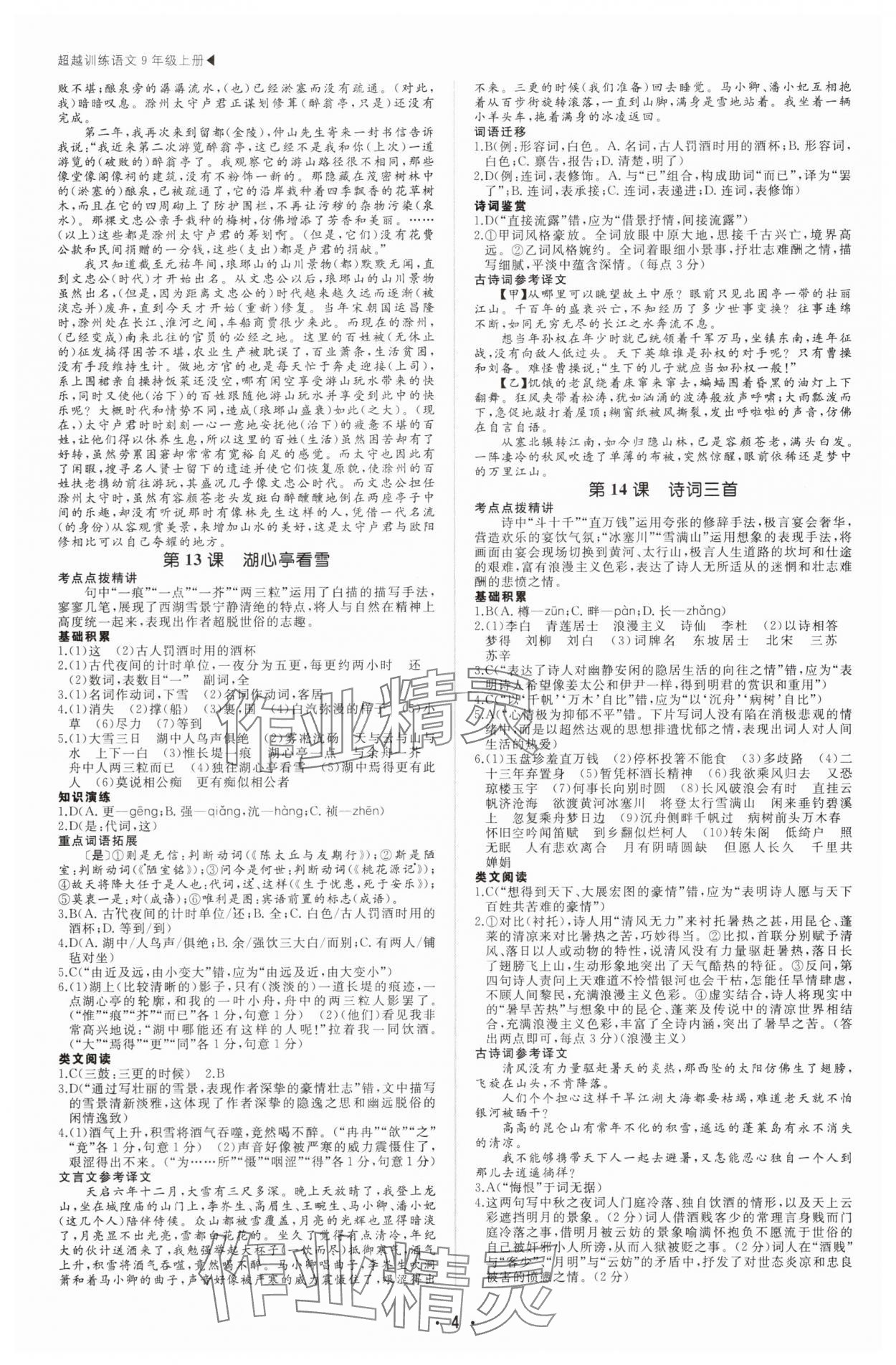 2025年超越訓(xùn)練九年級語文全一冊人教版四川專版 第4頁