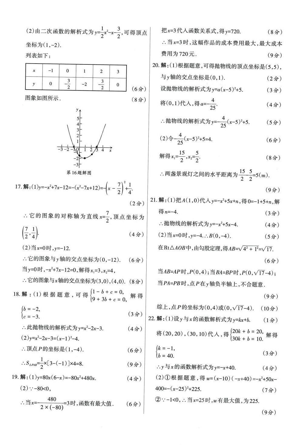 2024年山西名师原创试卷九年级数学全一册人教版 第4页