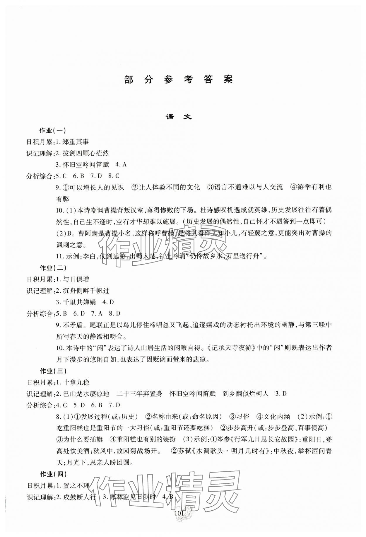 2025年新課程實(shí)踐與探究叢書寒假生活九年級(jí) 第1頁