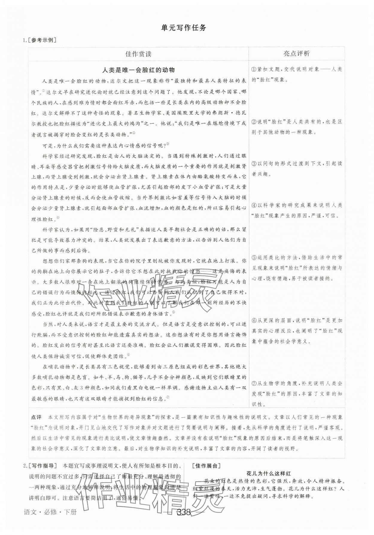 2025年綠色通道語文必修下冊人教版 參考答案第21頁