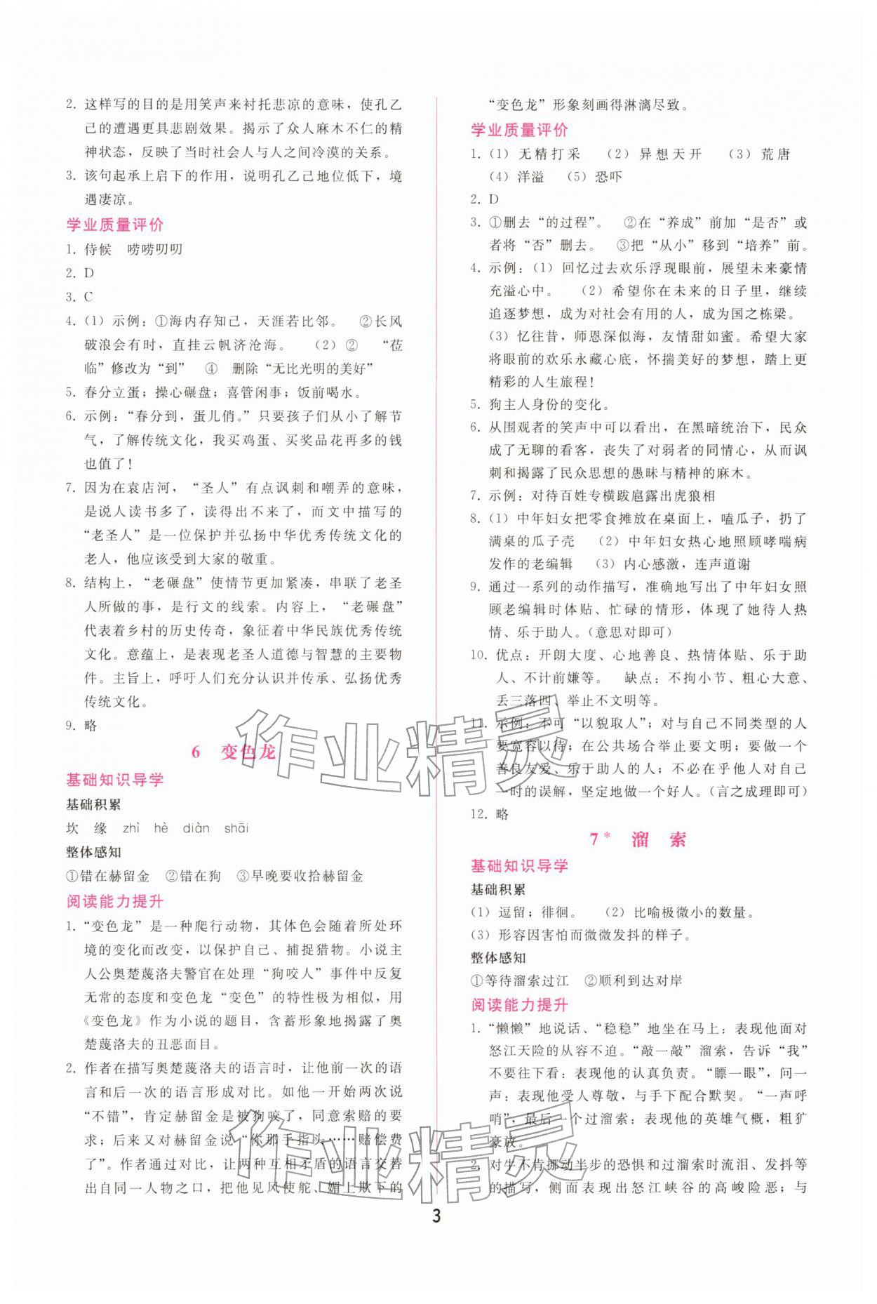 2026年新课程学习辅导九年级语文下册人教版&nbsp;第3页