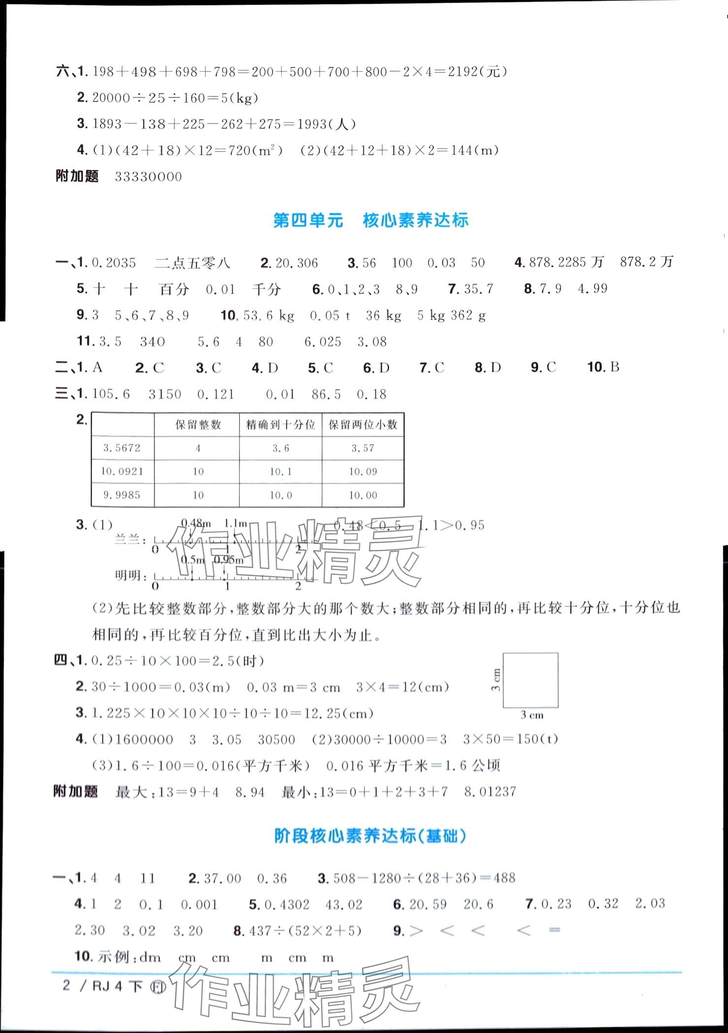 2024年陽光同學(xué)一線名師全優(yōu)好卷四年級(jí)數(shù)學(xué)下冊(cè)人教版福建專版 第2頁