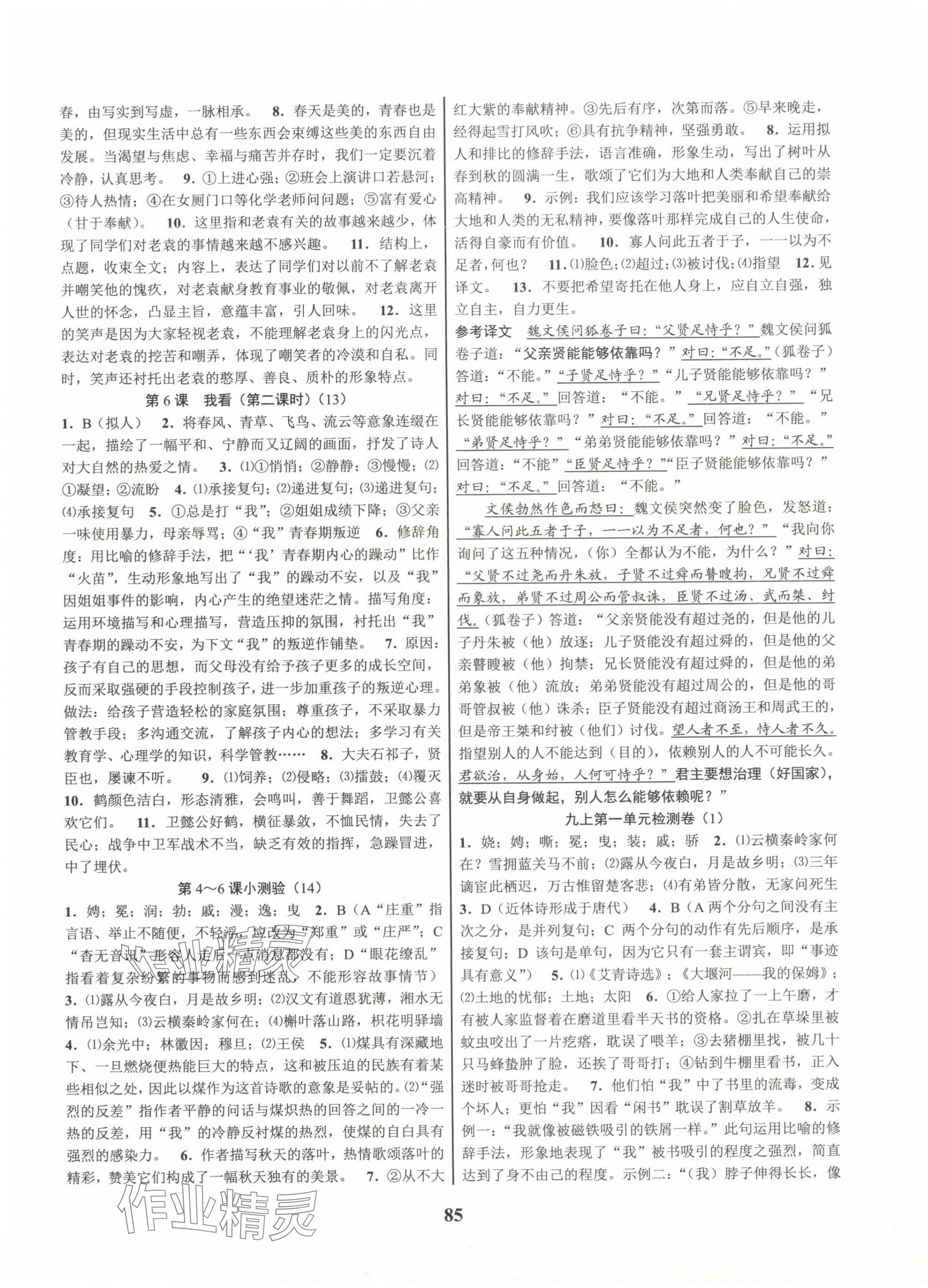 2024年初中新學(xué)案優(yōu)化與提高九年級語文全一冊人教版 第5頁