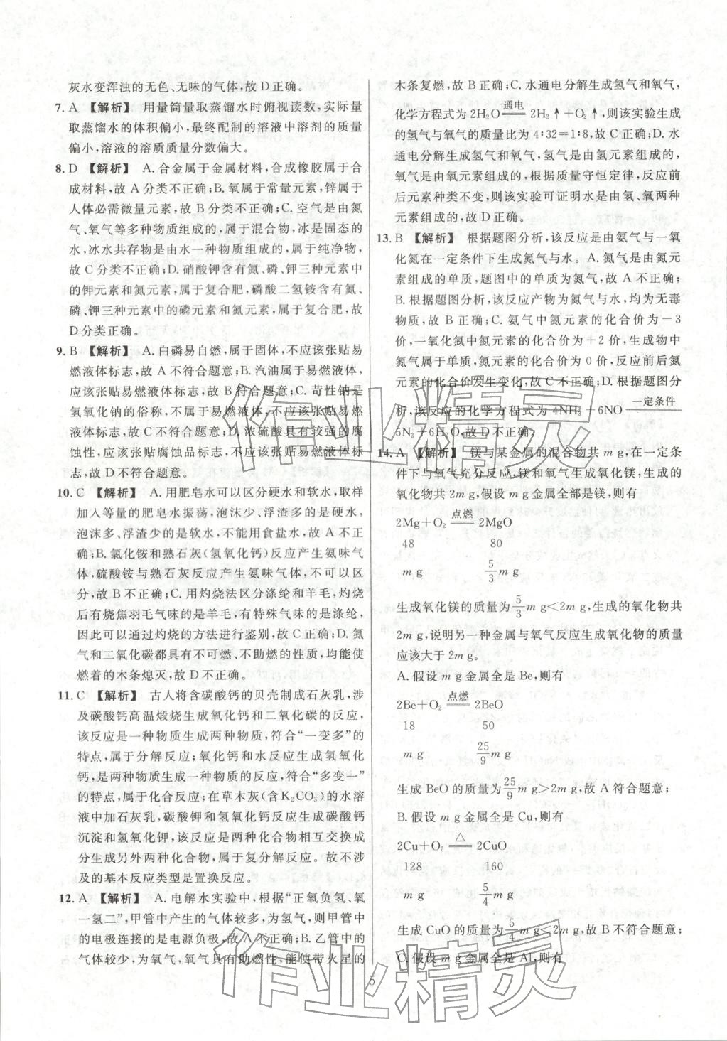 2026年中考靶向集训热点试题精编化学 第5页