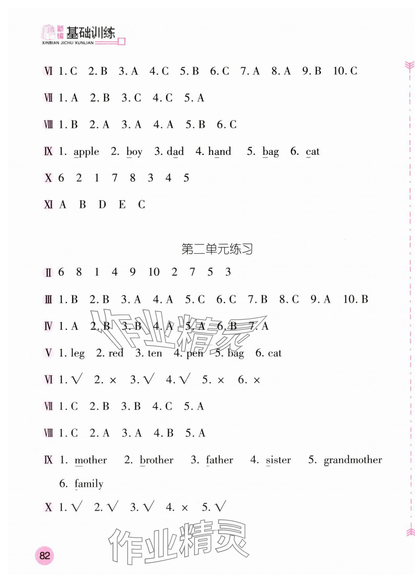 2024年新編基礎(chǔ)訓(xùn)練三年級(jí)英語下冊人教版 第9頁