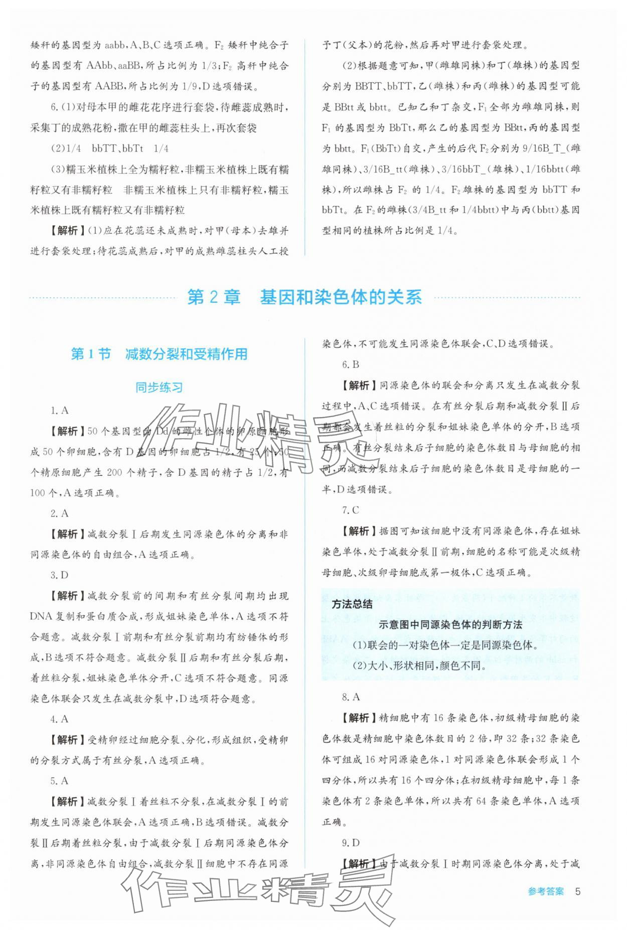 2025年人教金學典同步解析與測評高中生物必修2人教版 第5頁