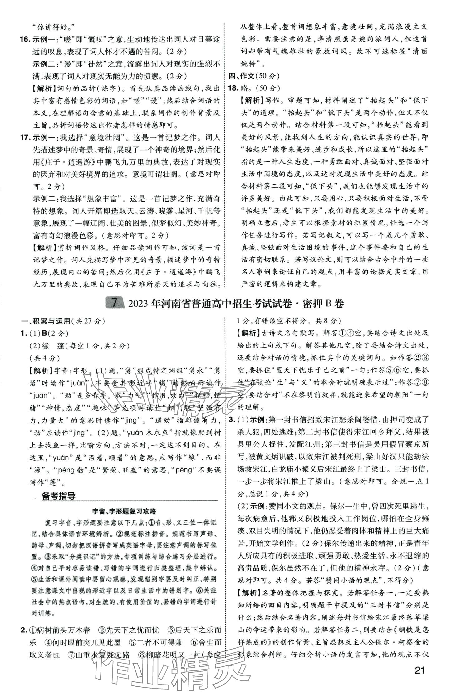 2024年中考導航東方出版社語文河南專版 第21頁