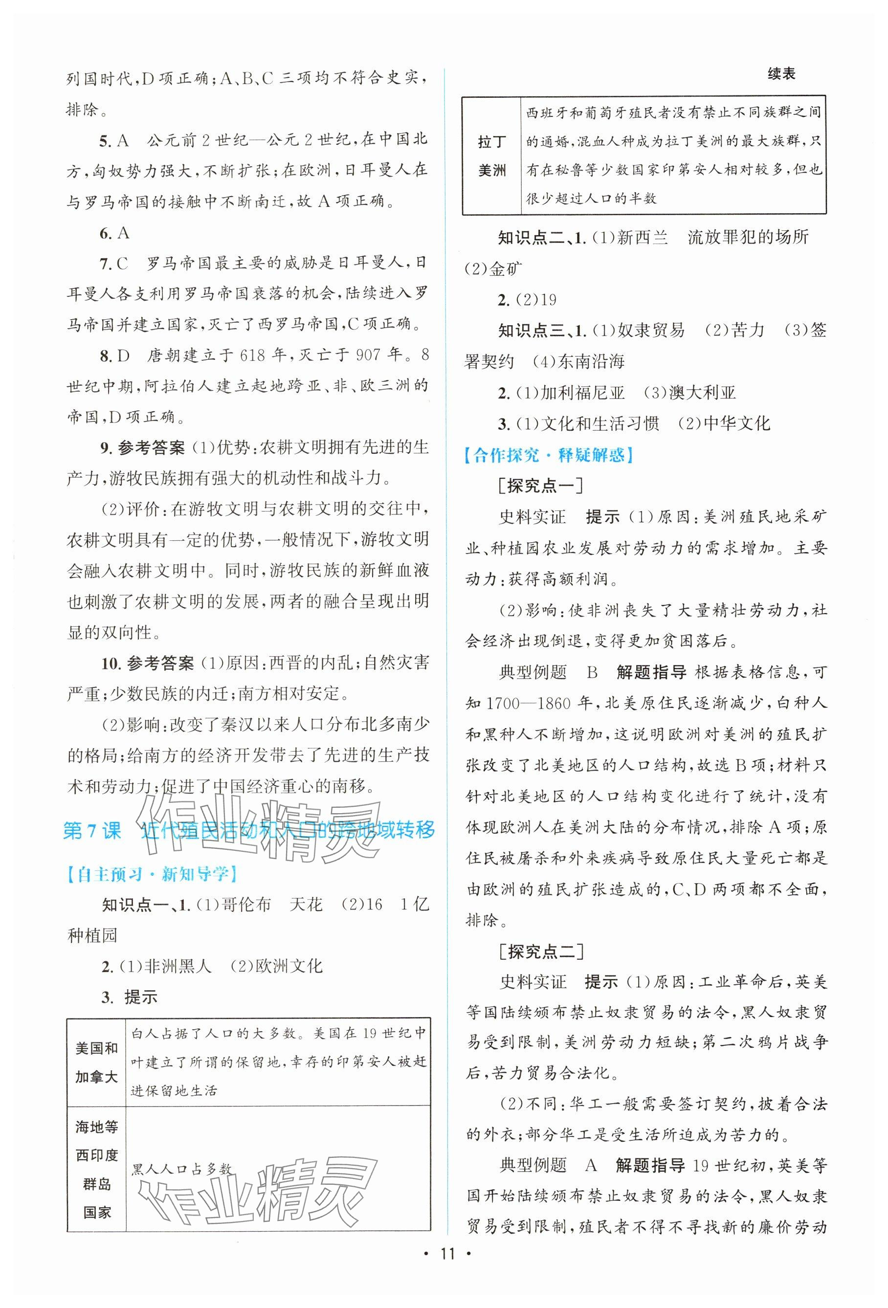 2024年高中同步测控优化设计高中历史选择性必修3人教版增强版 参考答案第10页