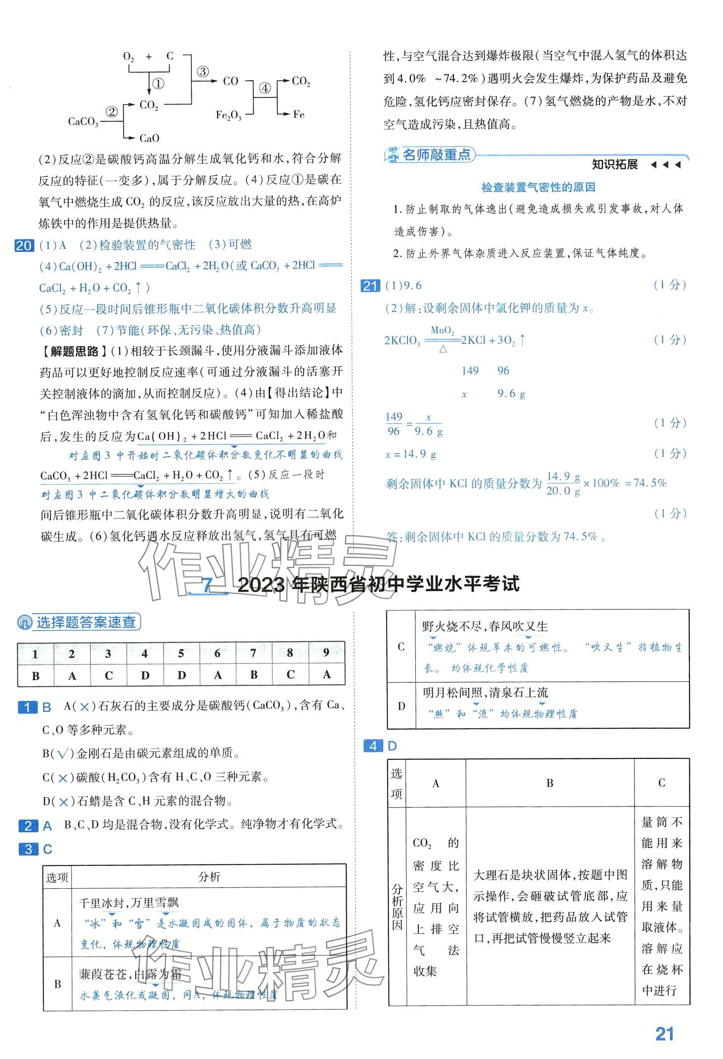 2024年金考卷中考試卷匯編45套化學(xué) 第23頁(yè)