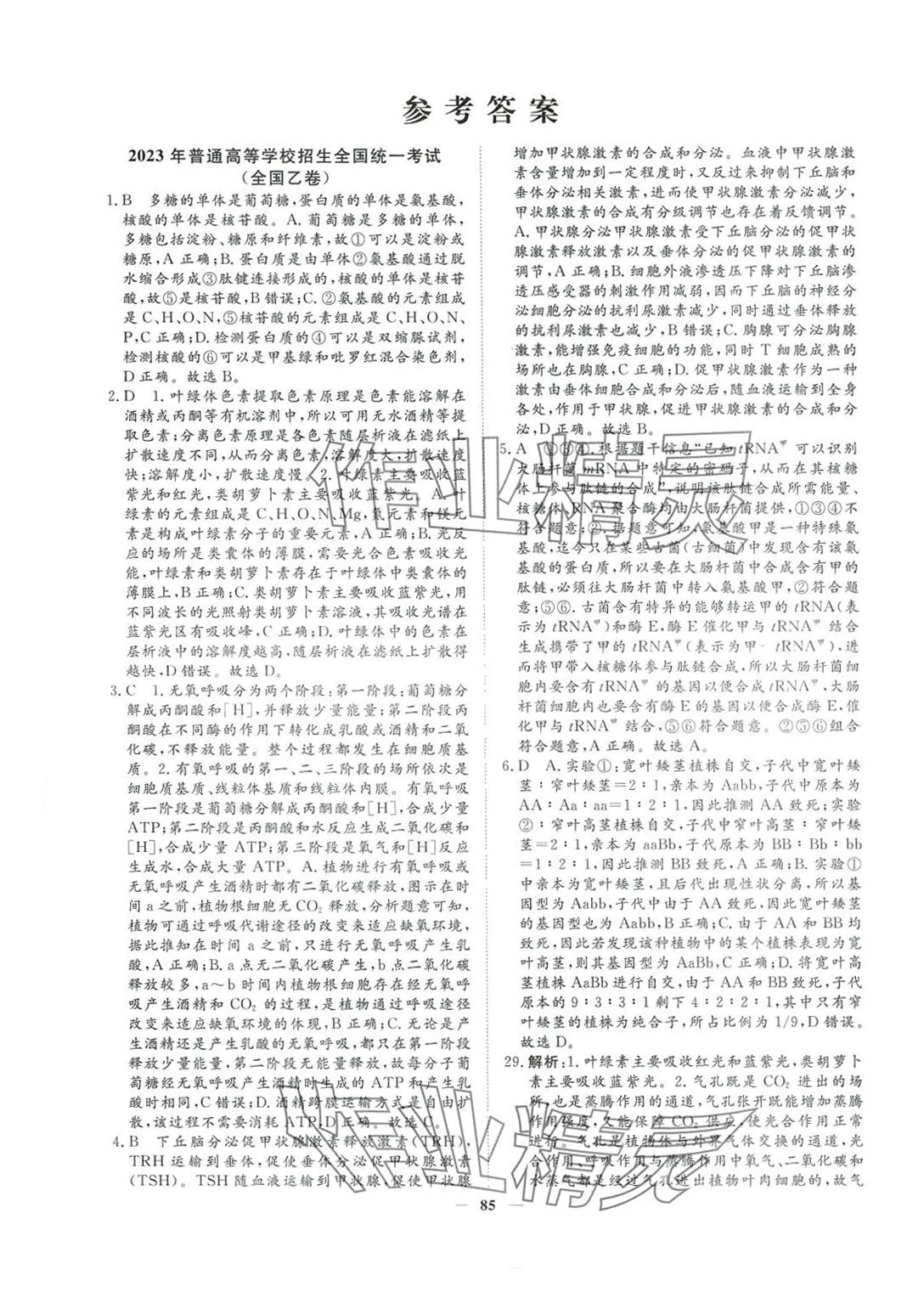 2024年走進(jìn)名校5年高考真題匯編高中生物 第1頁(yè)