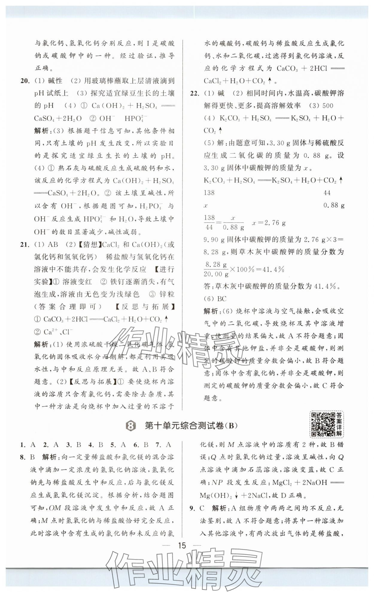 2025年亮點給力大試卷九年級化學(xué)下冊人教版 第15頁