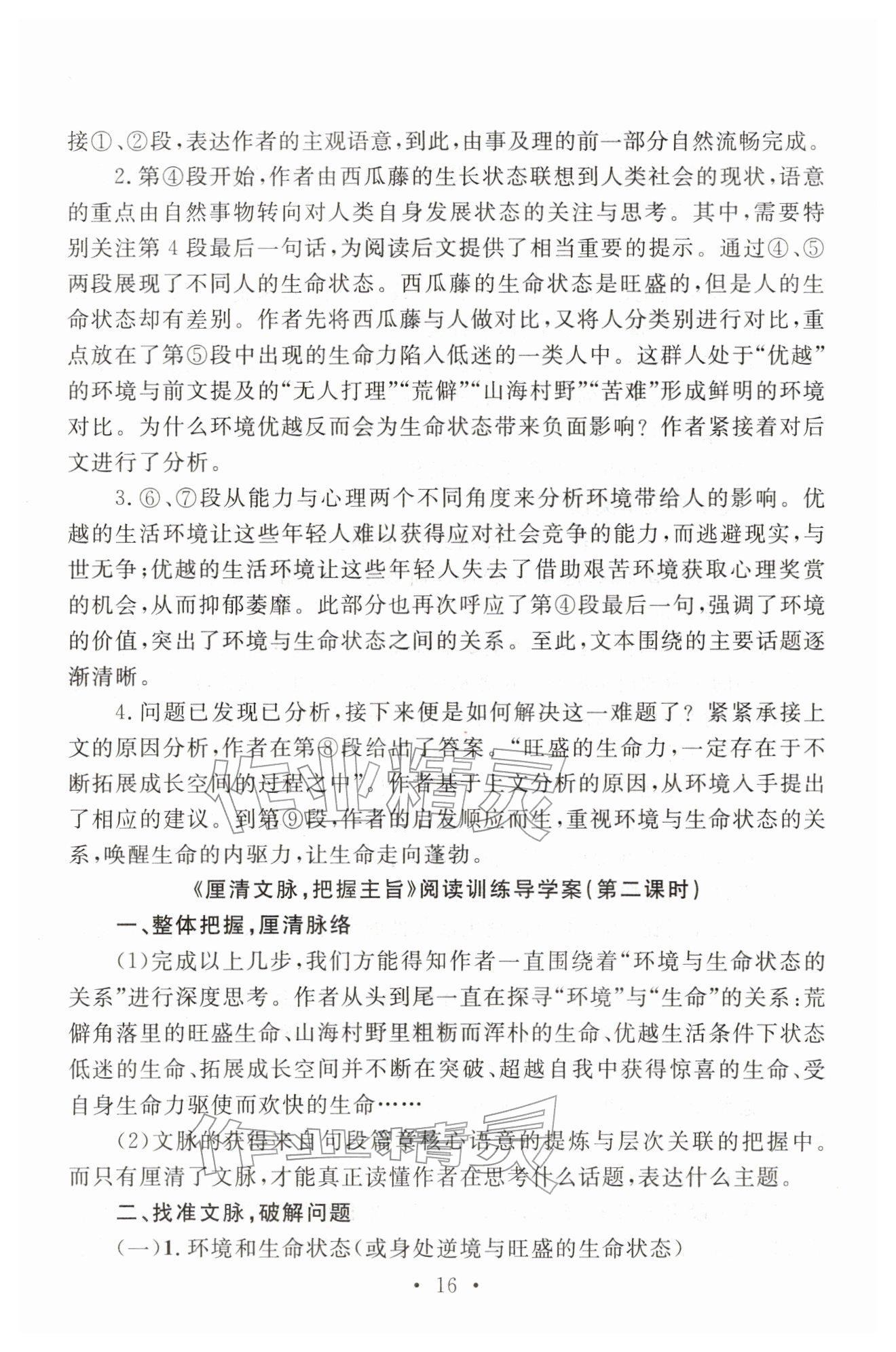 2025年中考語文新視野 參考答案第16頁