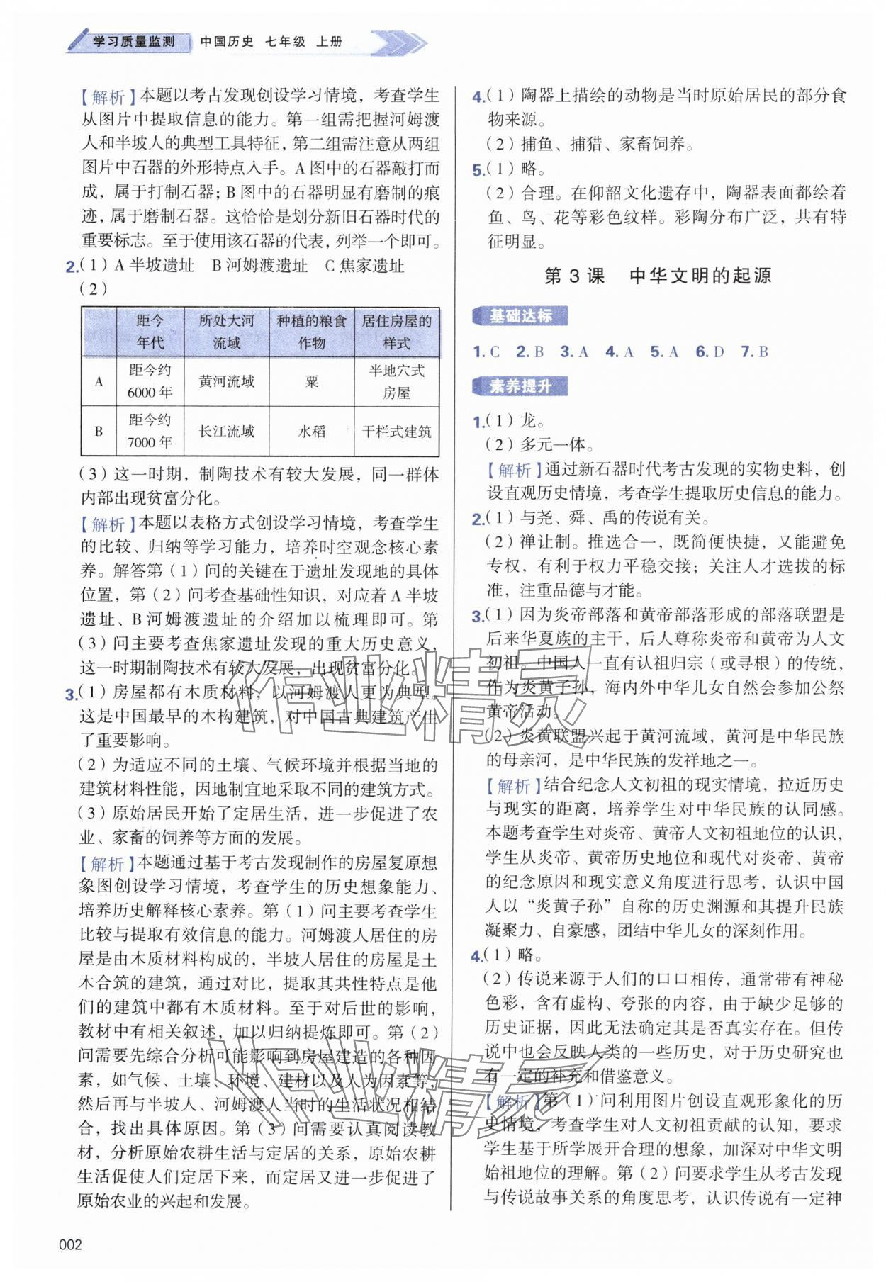 2024年學(xué)習(xí)質(zhì)量監(jiān)測(cè)七年級(jí)歷史上冊(cè)人教版 第2頁(yè)