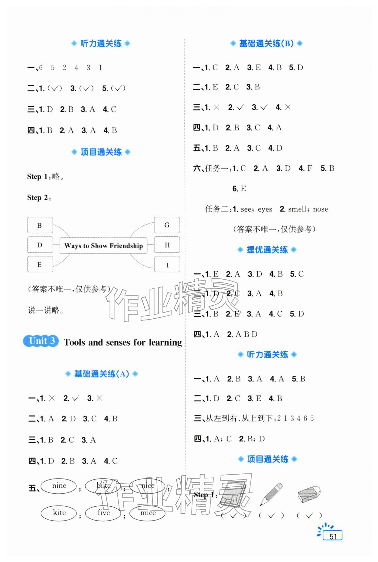 2026年阳光同学素养通关练三年级英语下册人教版&nbsp;第3页