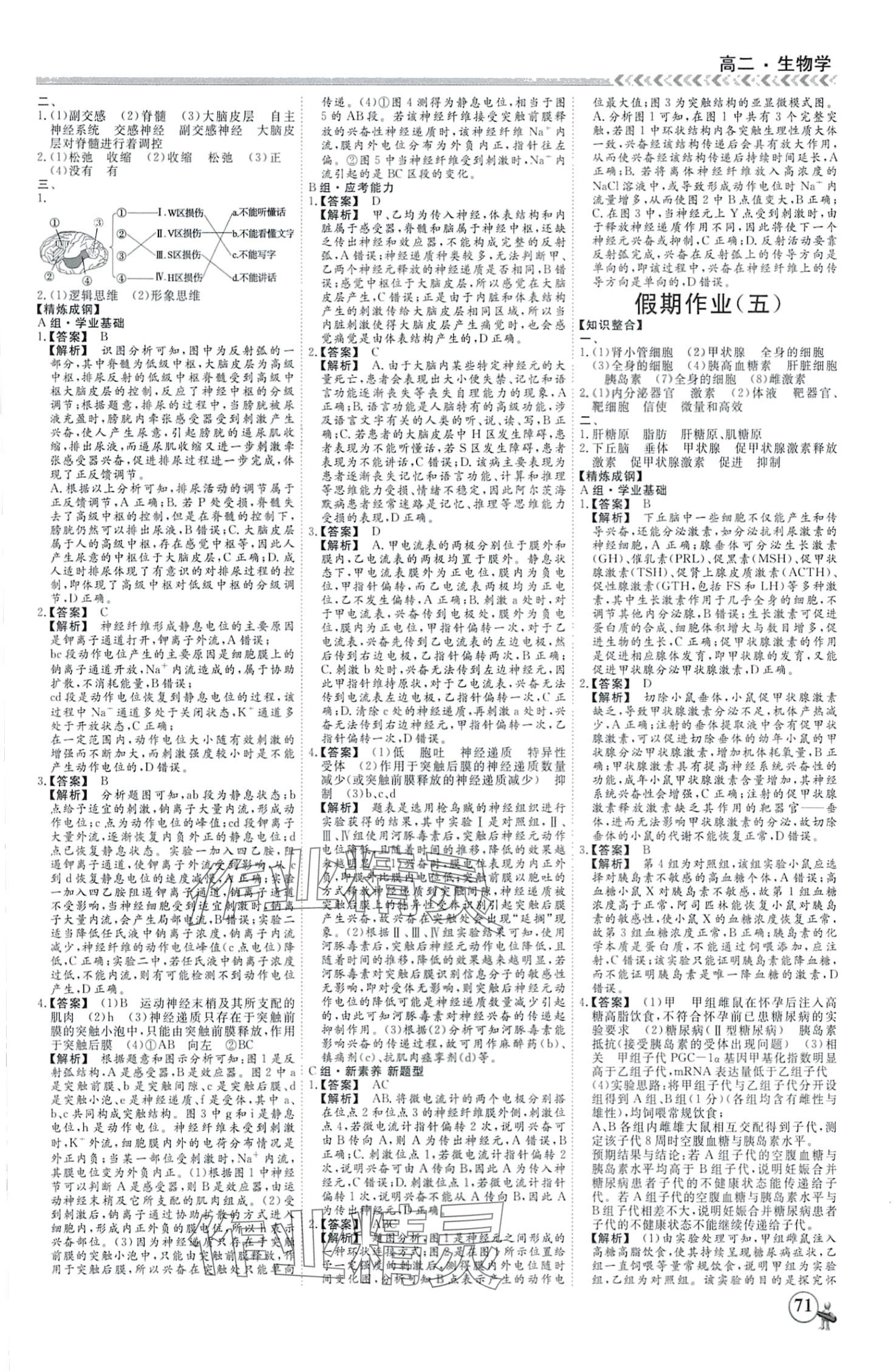 2024年快樂假期黑龍江教育出版社高二生物 第3頁