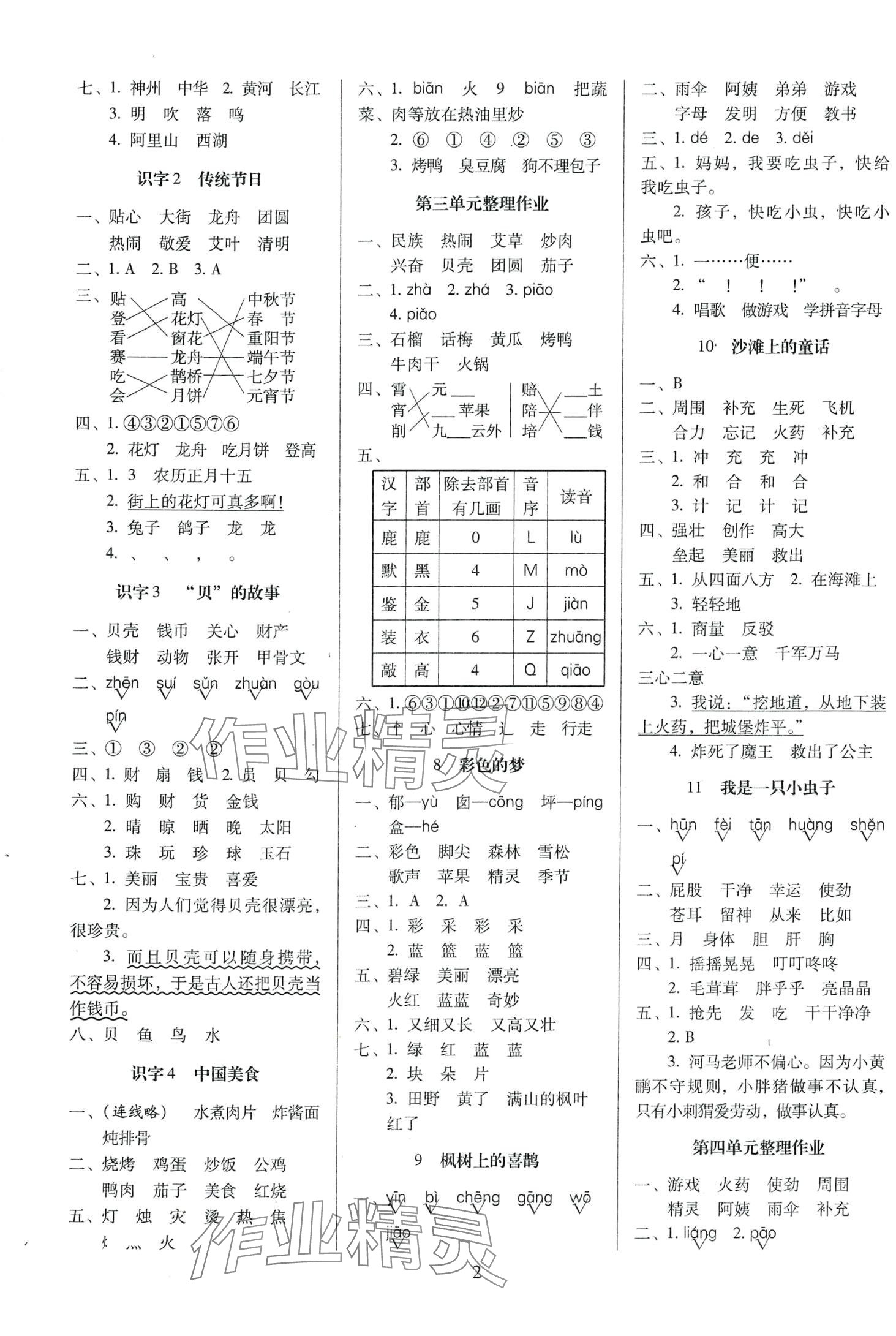2024年云南师大附小一线名师提优作业二年级语文下册人教版 第2页