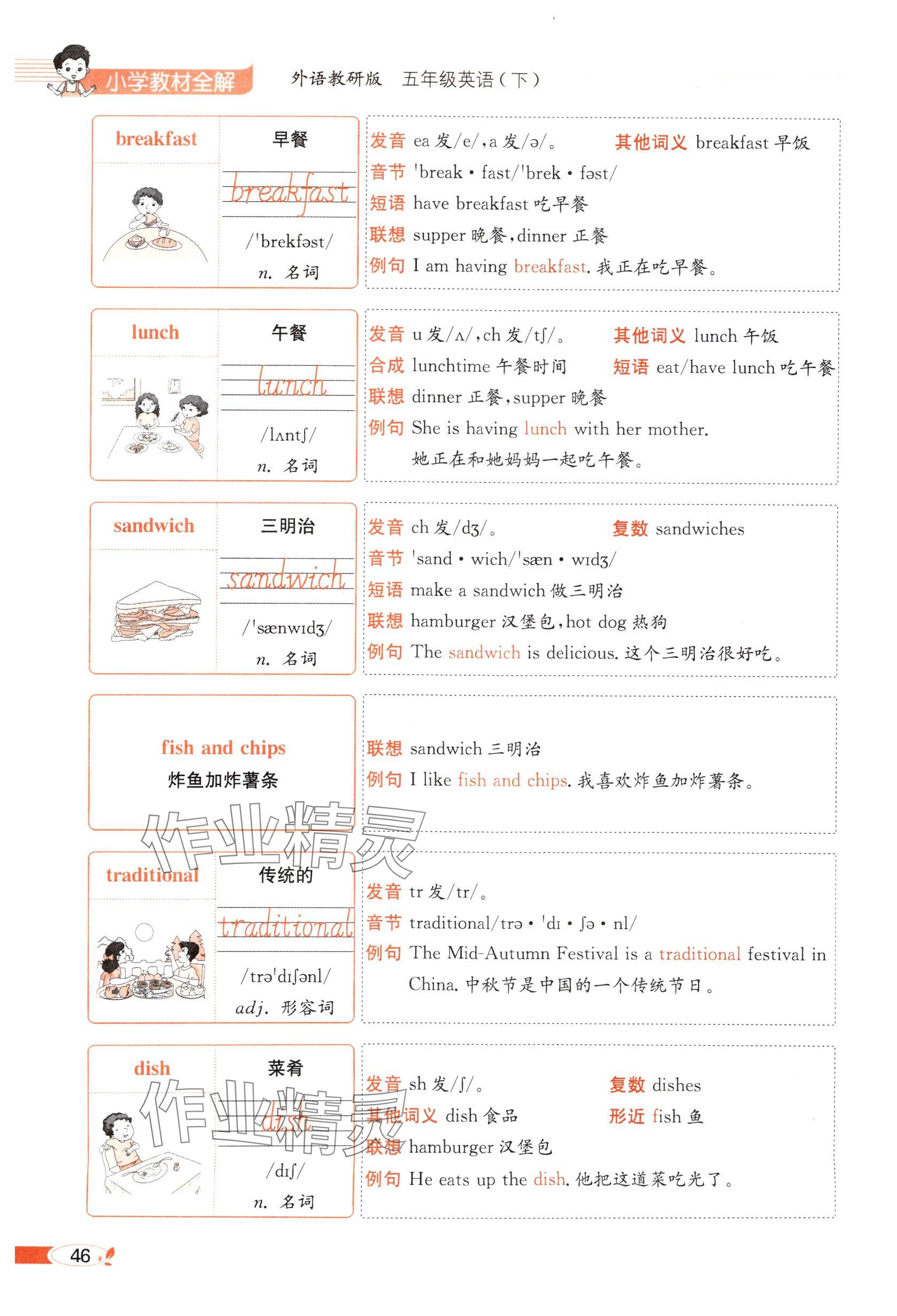 2025年教材課本五年級英語下冊外研版 參考答案第46頁