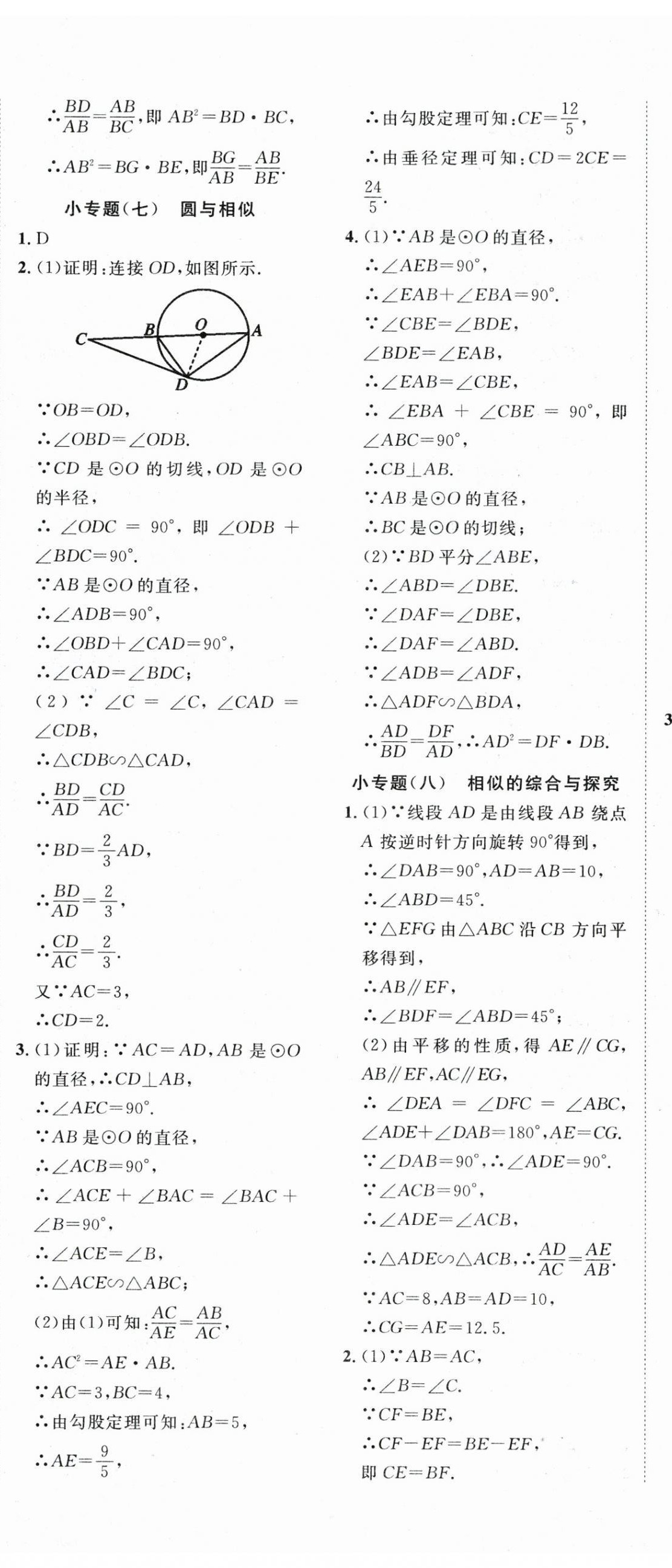 2024年本土教辅名校学案初中生辅导九年级数学下册 第11页