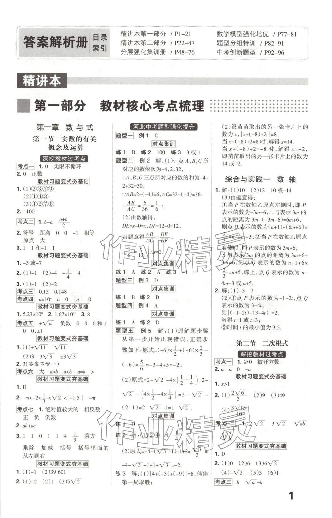 2026年全优中考系统总复习数学河北专版 第1页