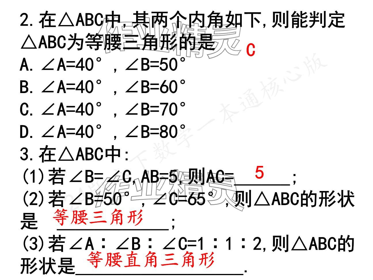 2025年一本通武漢出版社八年級(jí)數(shù)學(xué)下冊(cè)北師大版核心板 參考答案第17頁(yè)