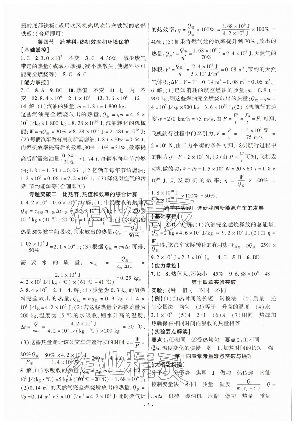 2025年課時(shí)掌控九年級(jí)物理全一冊(cè)滬科版 第3頁