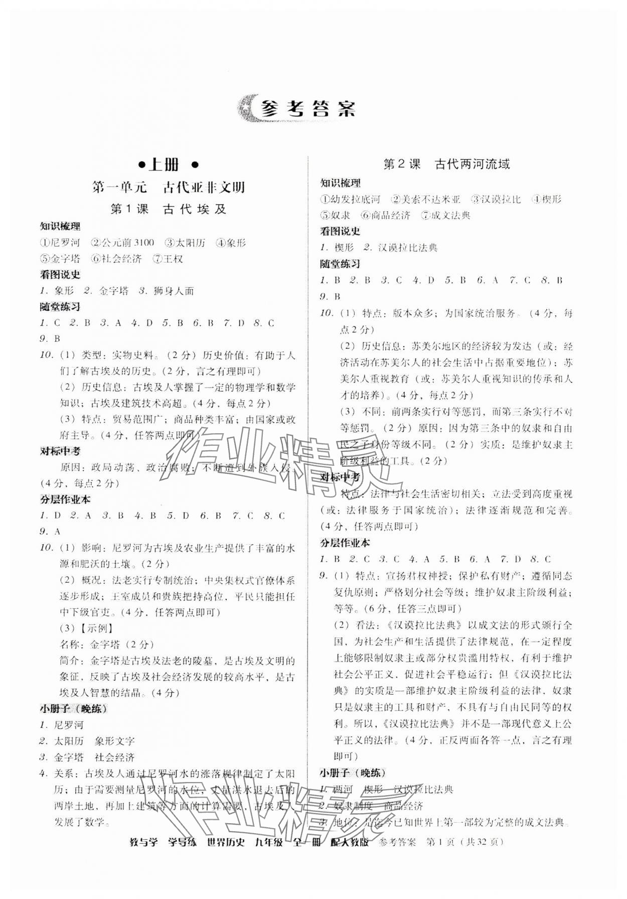2025年教與學(xué)學(xué)導(dǎo)練九年級(jí)歷史全一冊(cè)人教版 第1頁(yè)