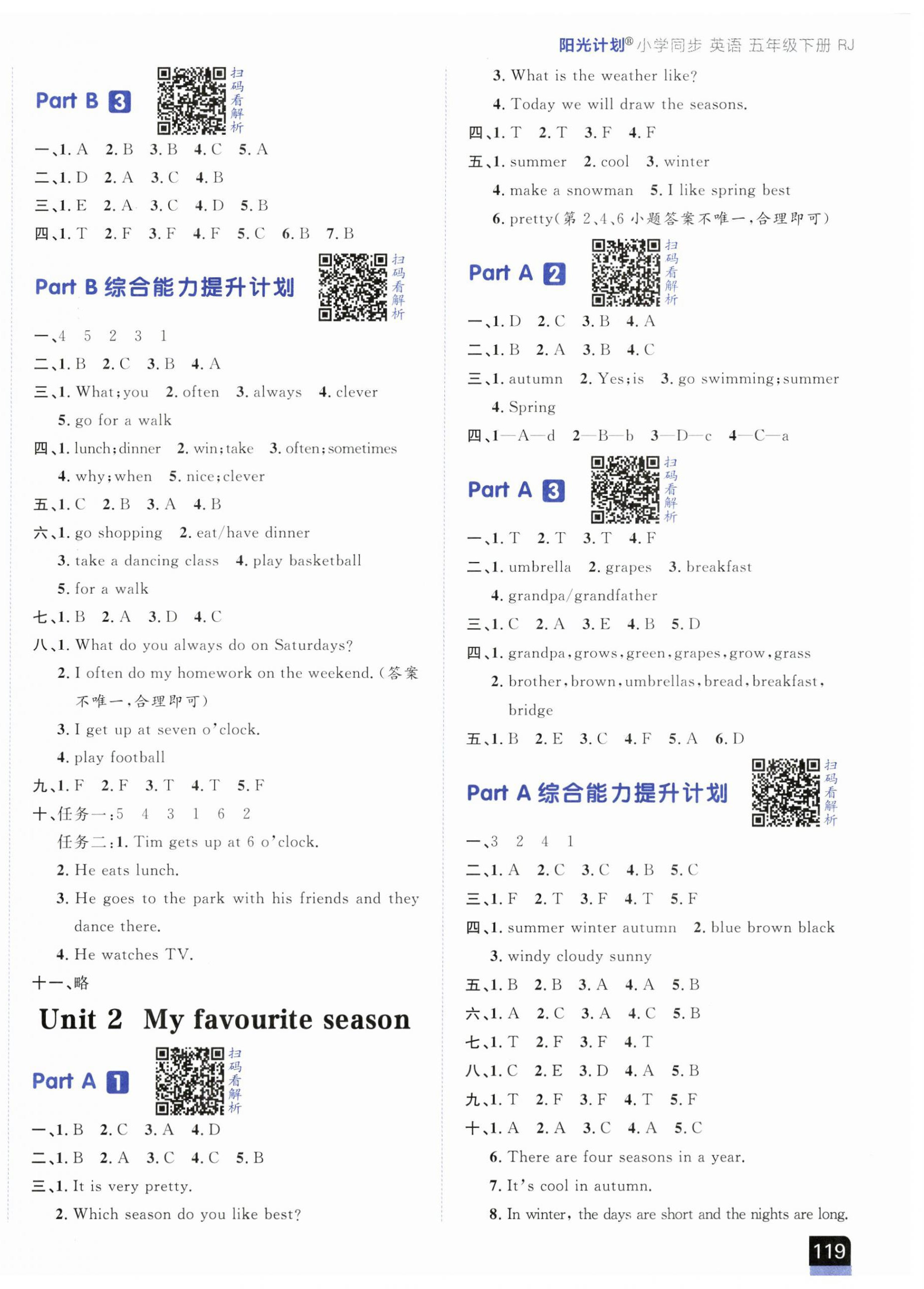 2024年陽(yáng)光計(jì)劃小學(xué)同步五年級(jí)英語(yǔ)下冊(cè)人教版 第2頁(yè)