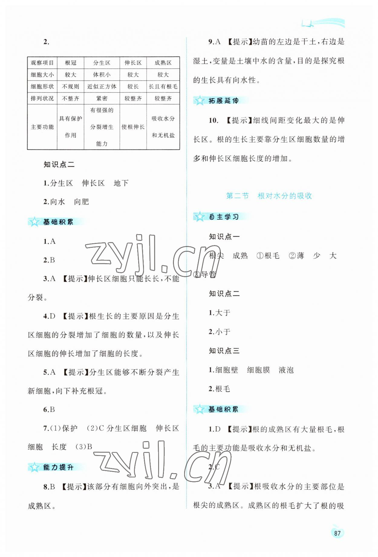 2023年新課程學(xué)習(xí)與測評同步學(xué)習(xí)八年級生物上冊冀少版 第5頁