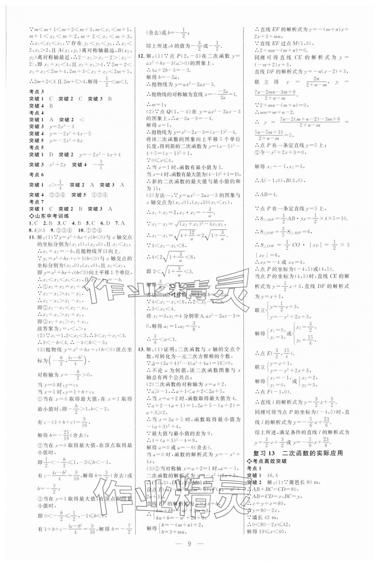 2025年全程导航初中总复习数学人教版临沂专版 第9页