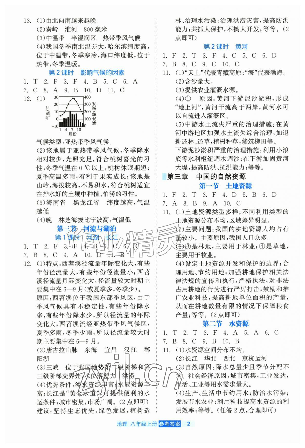 2026年精彩练习就练这一本八年级地理上册人教版评议教辅&nbsp;第2页