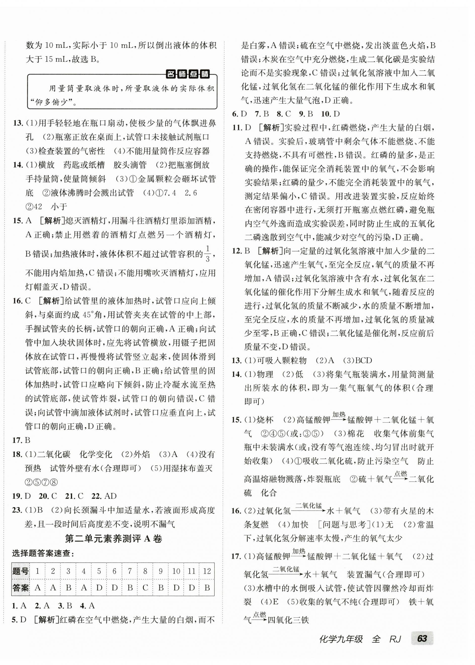 2025年海淀单元测试AB卷九年级化学全一册人教版&nbsp;第2页