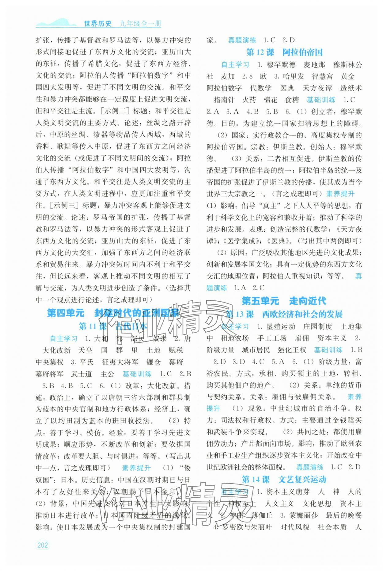 2025年自主学习能力测评九年级历史全一册人教版 第6页