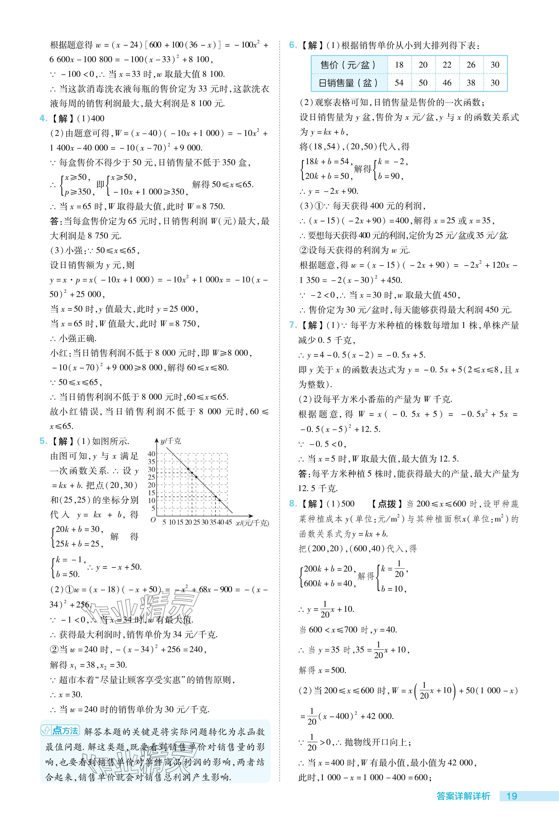 2024年綜合應(yīng)用創(chuàng)新題典中點(diǎn)九年級數(shù)學(xué)下冊蘇科版 參考答案第19頁