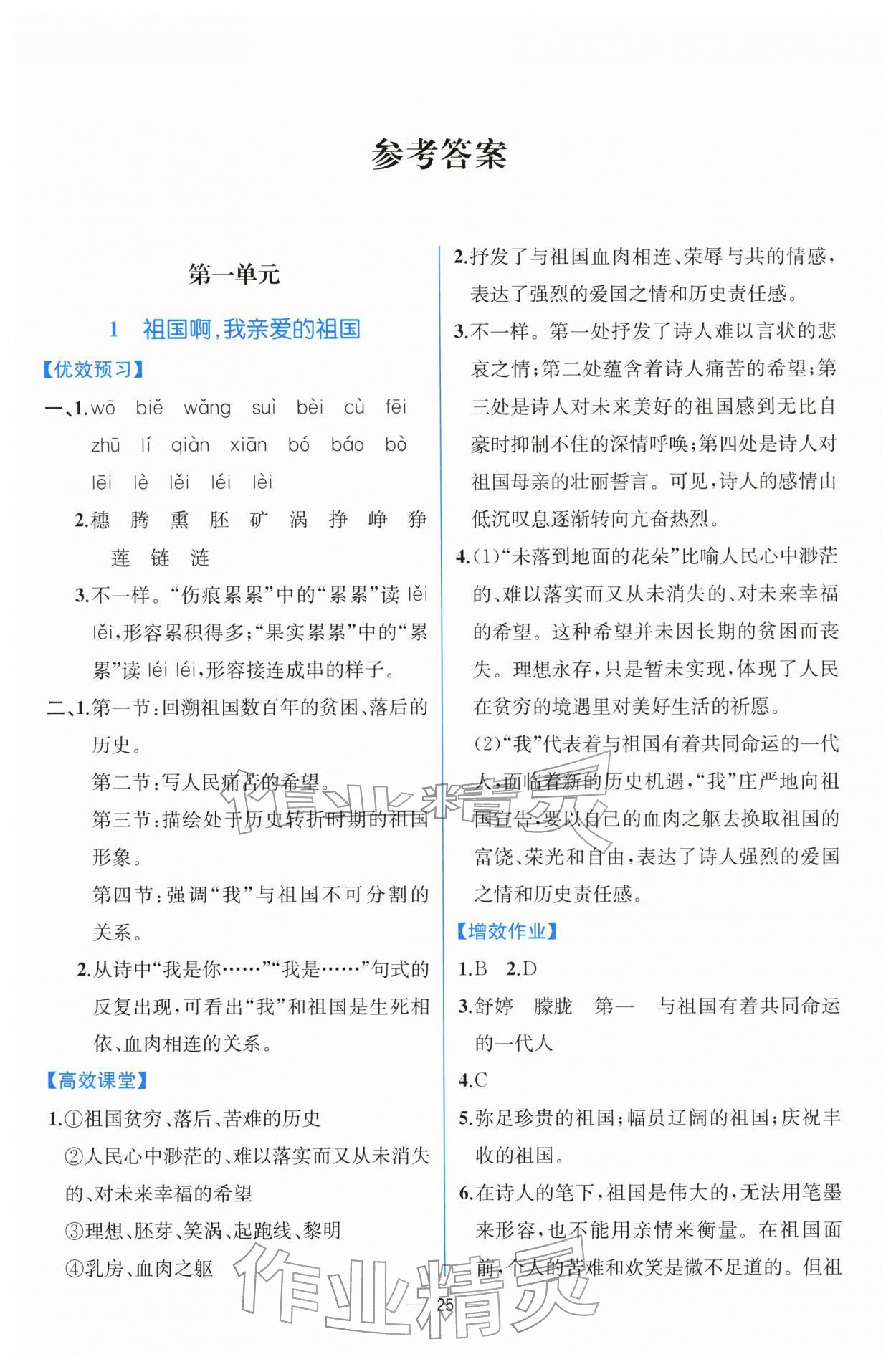2026年人教金学典同步解析与测评九年级语文下册人教版云南专版&nbsp;第1页