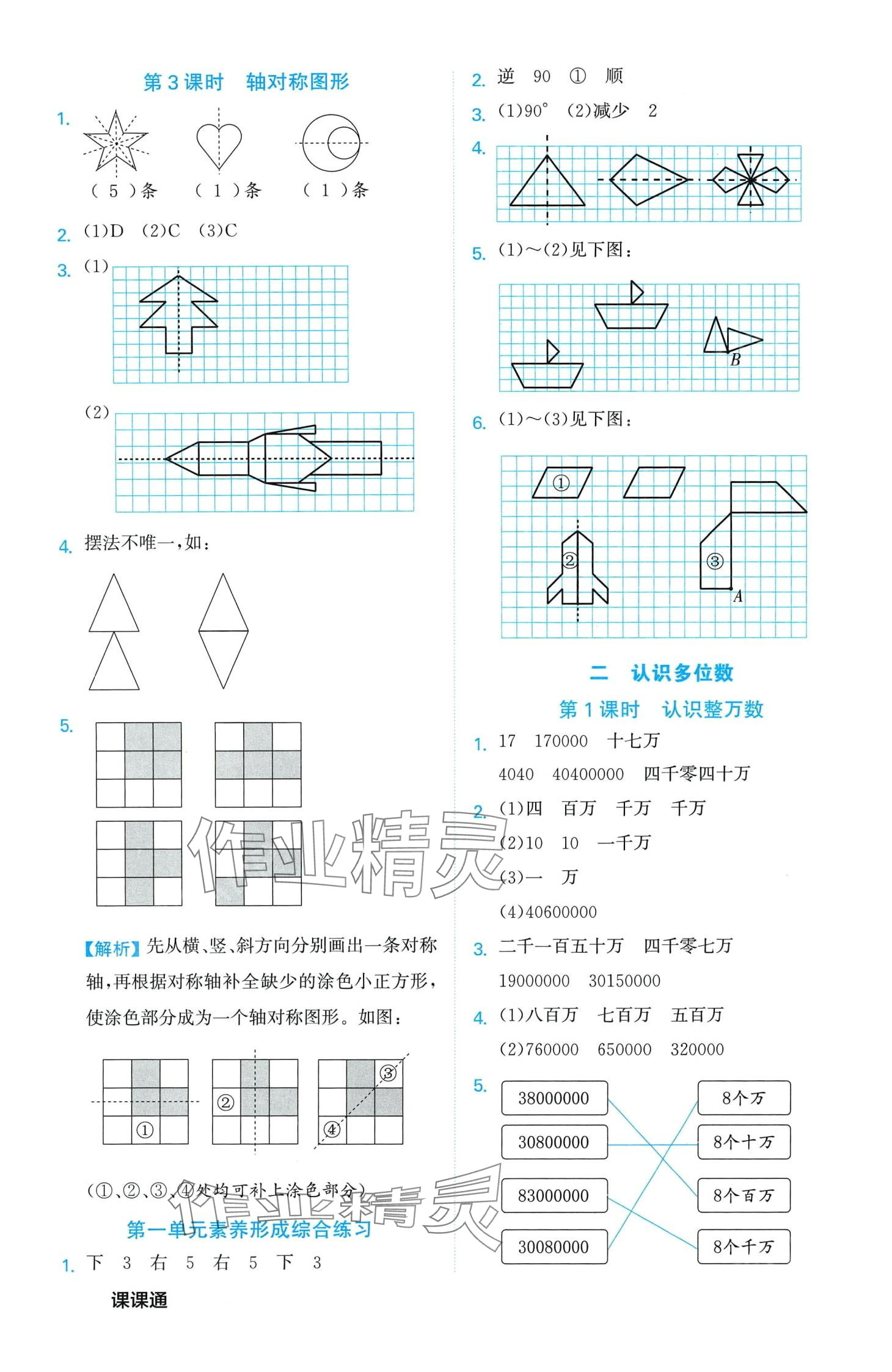 2024年課課通同步隨堂檢測(cè)四年級(jí)數(shù)學(xué)下冊(cè)蘇教版 第2頁(yè)