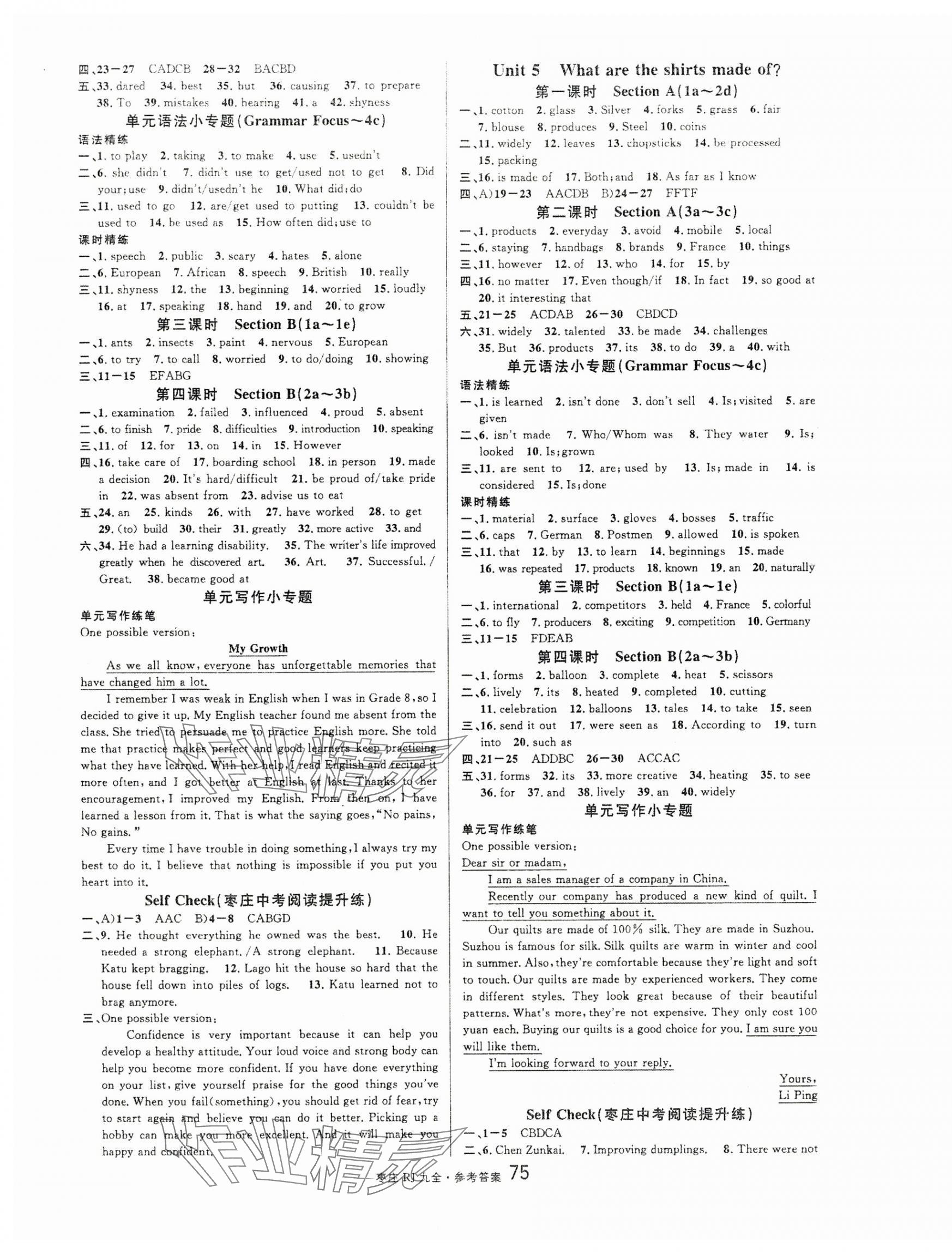 2024年名校課堂九年級英語全一冊人教版棗莊專版 第3頁