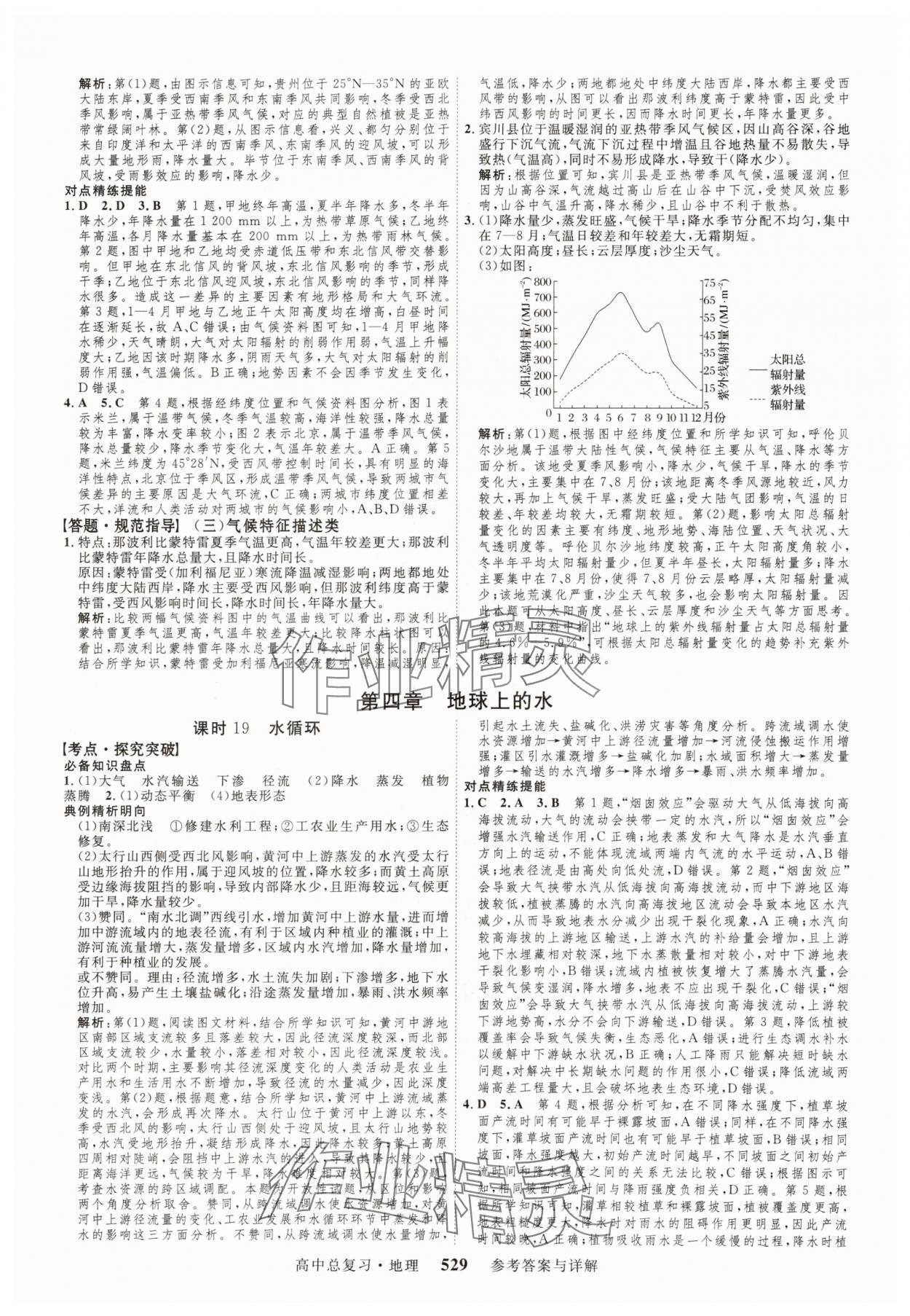 2024年高考總復(fù)習(xí)三維設(shè)計高三地理全一冊人教版 參考答案第9頁