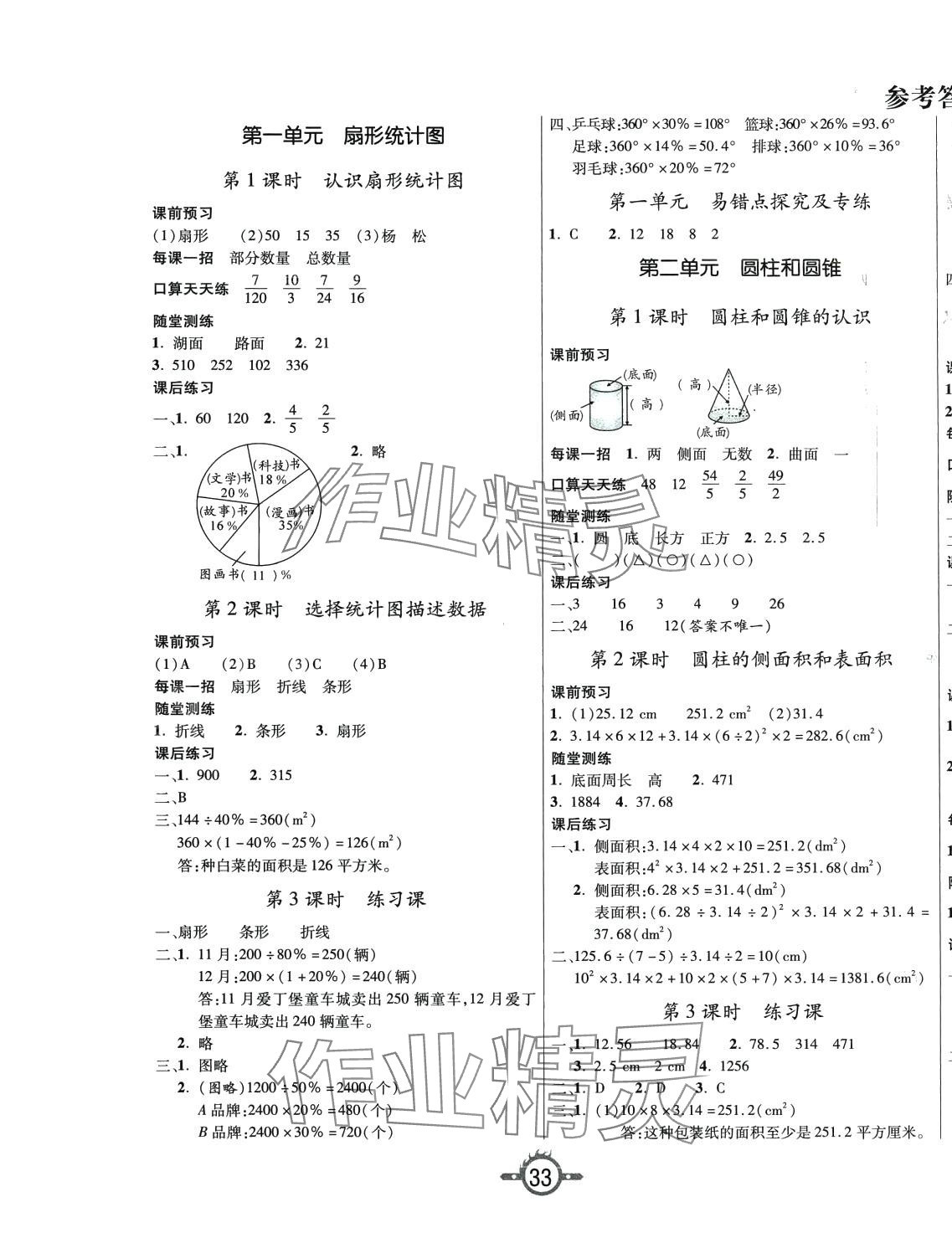 2024年创新课课练六年级数学下册苏教版 第1页