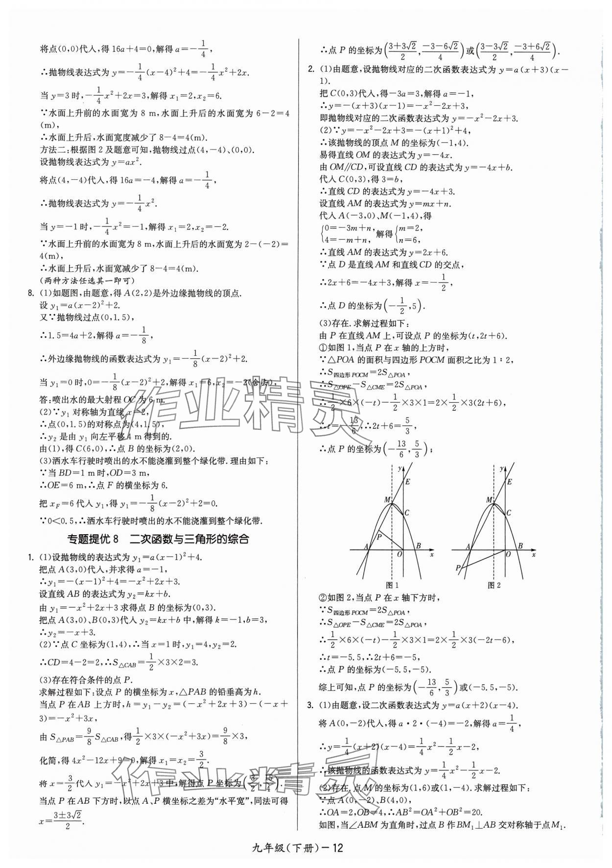 2024年領(lǐng)先一步三維提優(yōu)九年級數(shù)學(xué)下冊蘇科版 參考答案第12頁