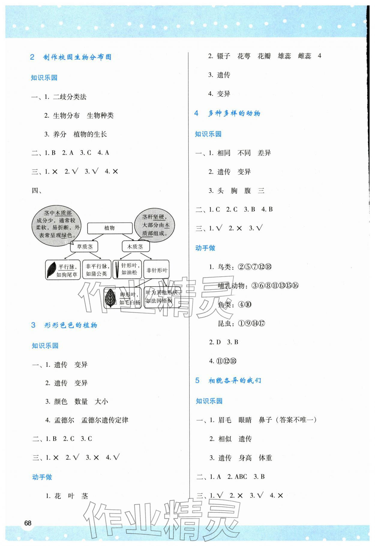2026年新课程学习与评价六年级科学下册教科版&nbsp;参考答案第3页