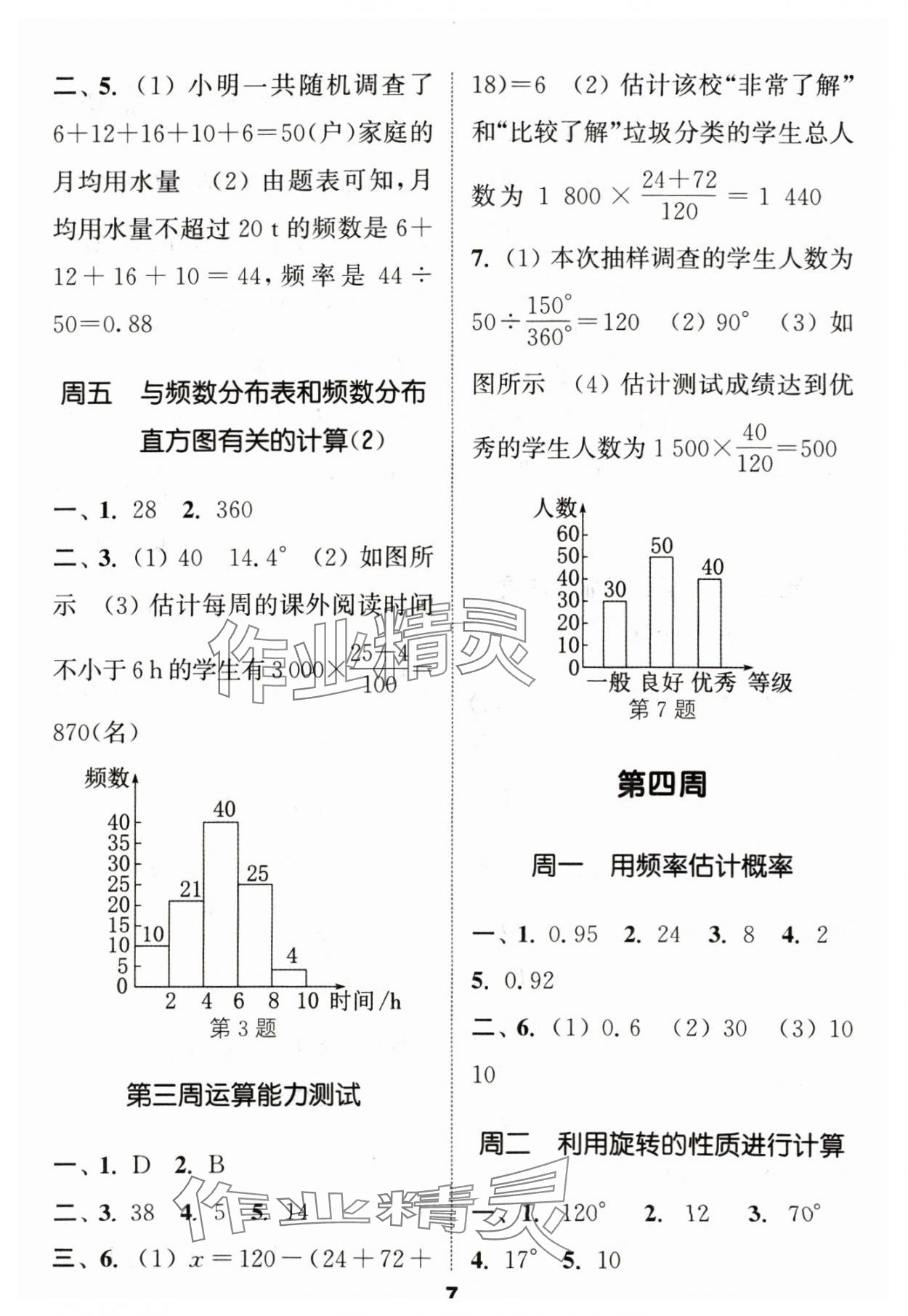 2024年通城学典初中数学运算能手八年级下册苏科版 参考答案第7页